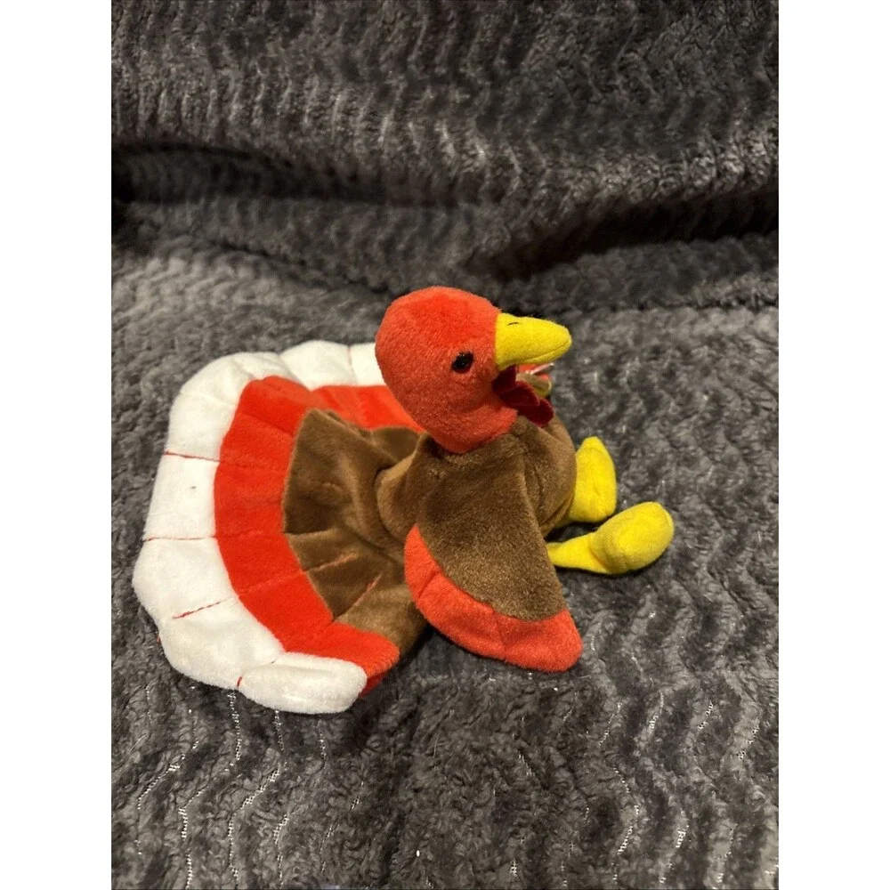 Lot Of 3 TY Beenie Babies Claude, Gobbles, Knuckles